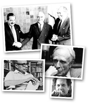 Alfonsín, Sarney, Sanguinetti, Sabato, Bioy Casares